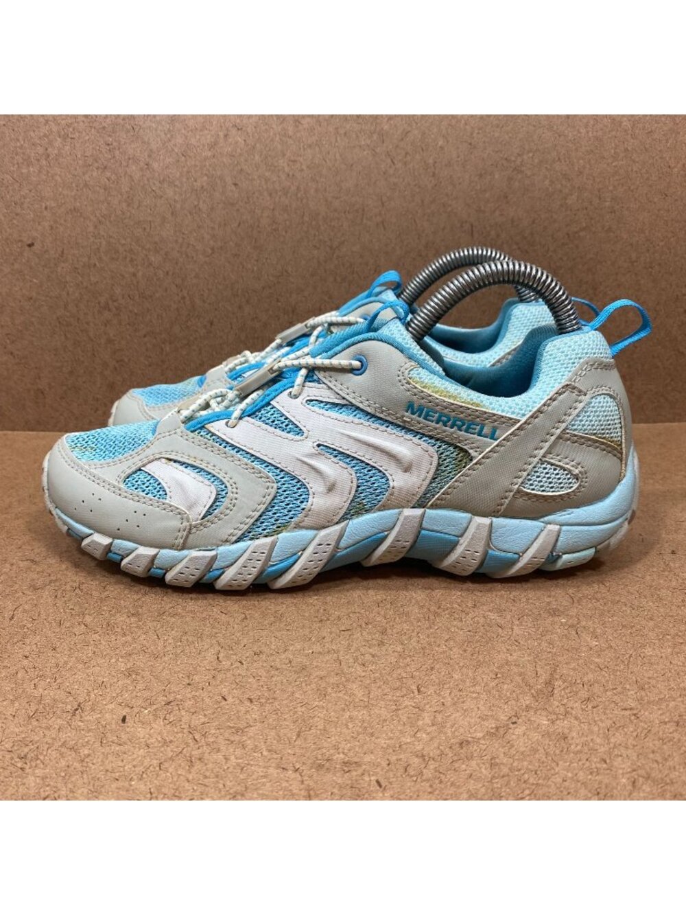 Merrell Womens Clearwater Performance Shoes US 7.5 Vibram Sole Blue & White